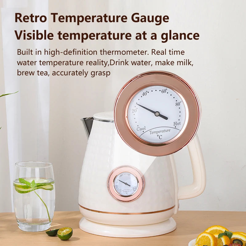 GELAIBO electric kettle mechanical thermometer shows the temperature, high-quality temperature control, European-style fashion s