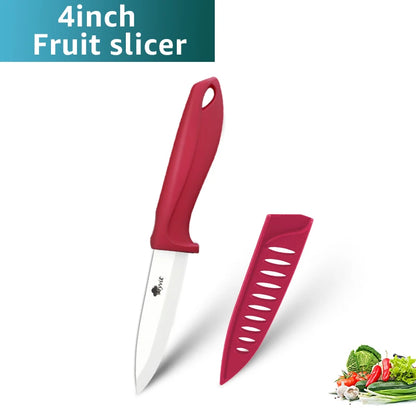Ceramic Knives Kitchen Knive 3 4 5 6 inch Chef Paring Utility Slicing Bread Knife +Peeler Zirconia White Blade Cooking Tool
