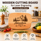 1PCS Beech Wood Cutting Board Blank for Laser Engraving, DIY Personalized Serving Board with Handle, Hardwood Craft Material
