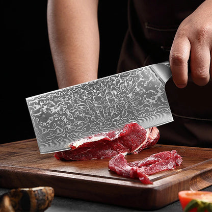 1-7 PCS Kitchen Chef Knife Set Super Sharp Japanese Damascus Steel knife Professional Meat knife Premium Kitchen cooking tools