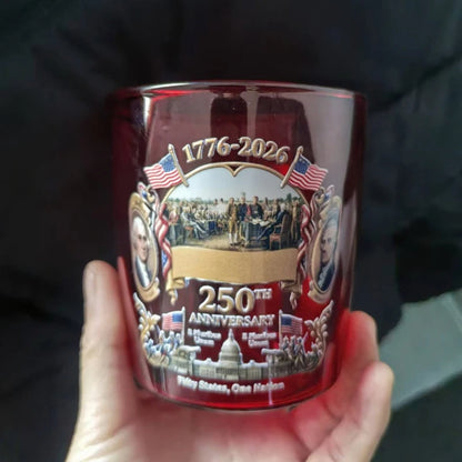 250th Anniversary Limited Edition Wine Glass Hand-painted American Historical Commemorative Liquor Whisky Wine Glass Home Decor