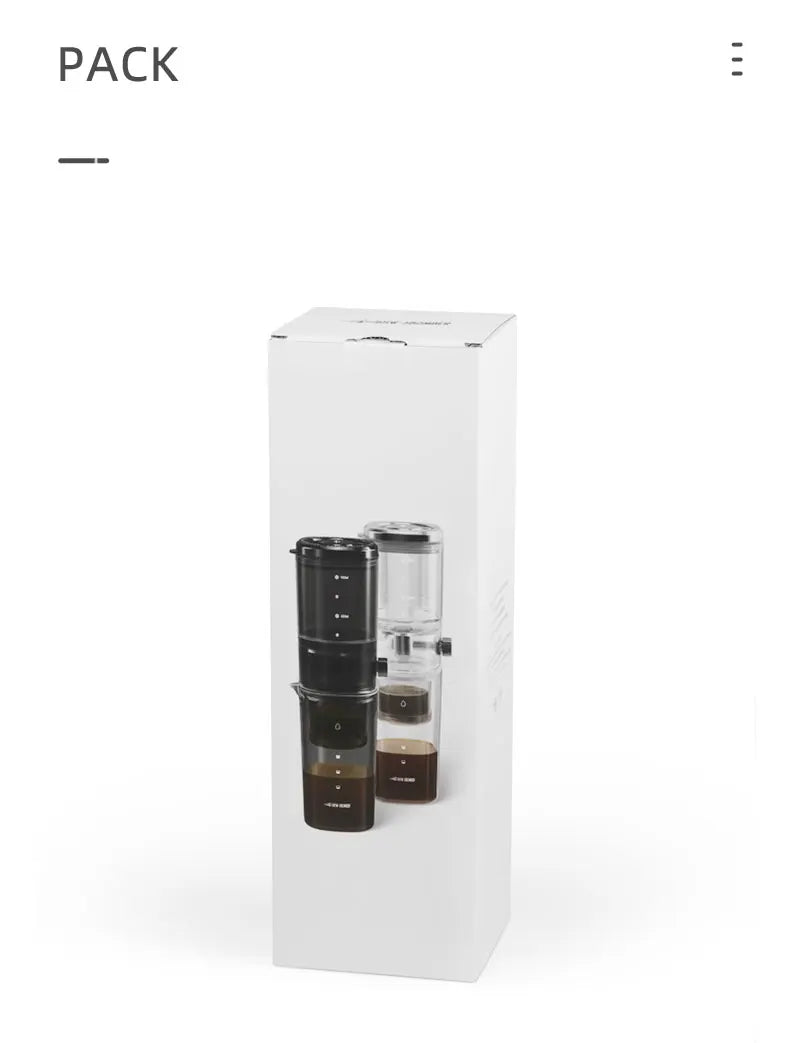 MHW-3BOMBER Iced Coffee Maker 400ml Cold Brewer Portable Cold Brewing Coffee Kettle Glass Coffee Pitcher Summer Camping Tools