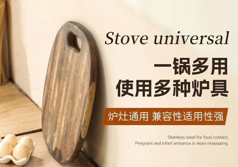 Titanium Pan Non-stick Frying Pan Household Wok Steak Frying Pan Induction Cooker Gas Stove Special  Wok Frying