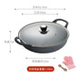 Thickened Cast Iron Skillet Non-coated Non-stick Pan for Household Use Gas And Induction Cooktop Compatible Pancake Skillet