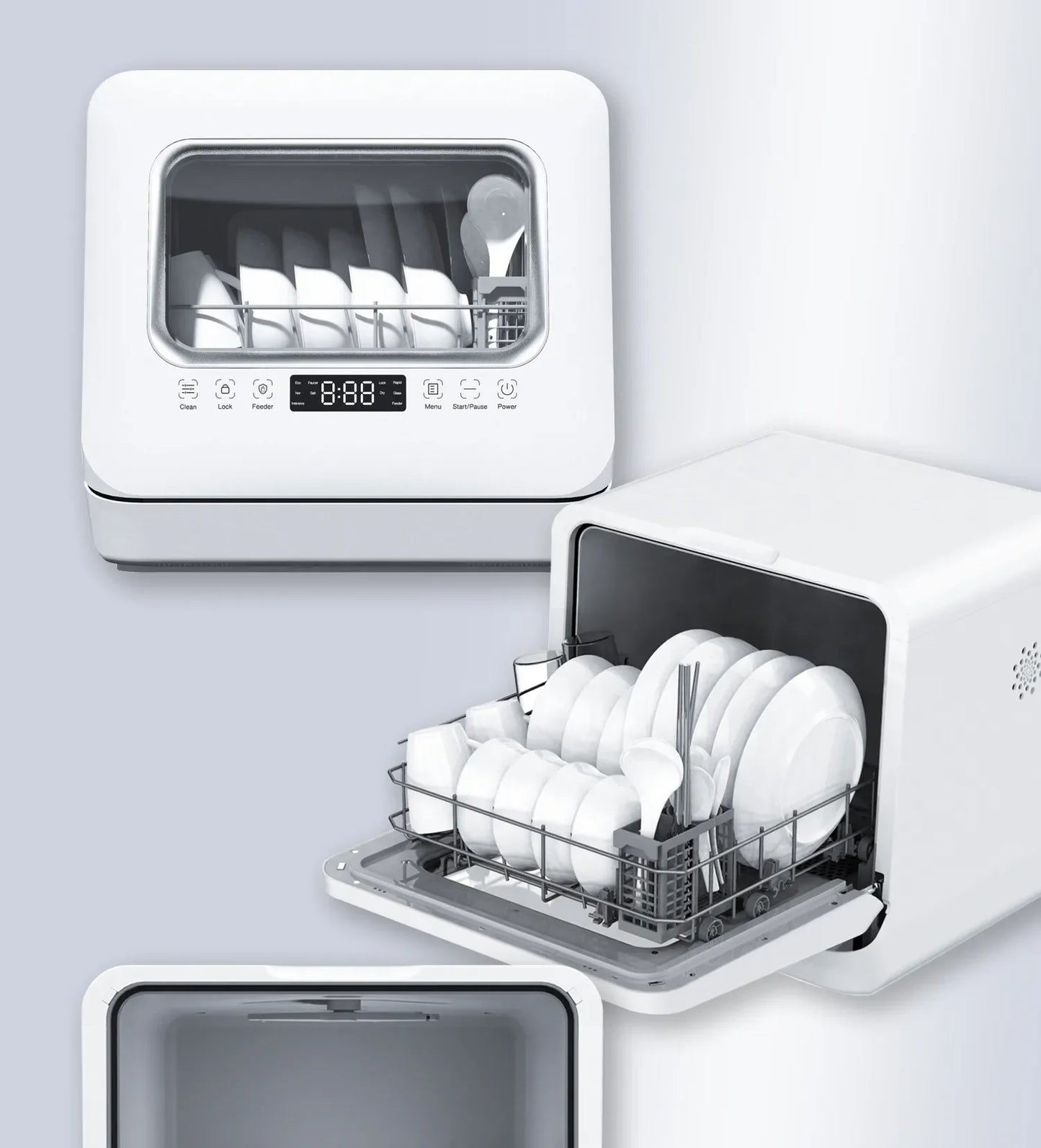 Mini Portable Table1200W Full- Automatic Dishwasher Hotel Independent Home Restaurant Kitchen Dishwasher for Restaurant