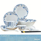 Blue And White Porcelain Tableware Set 18/28/56/30pcs Ceramics Dish Sets Full Set Luxury China Dinnerware Set For 4/6/10 Persons