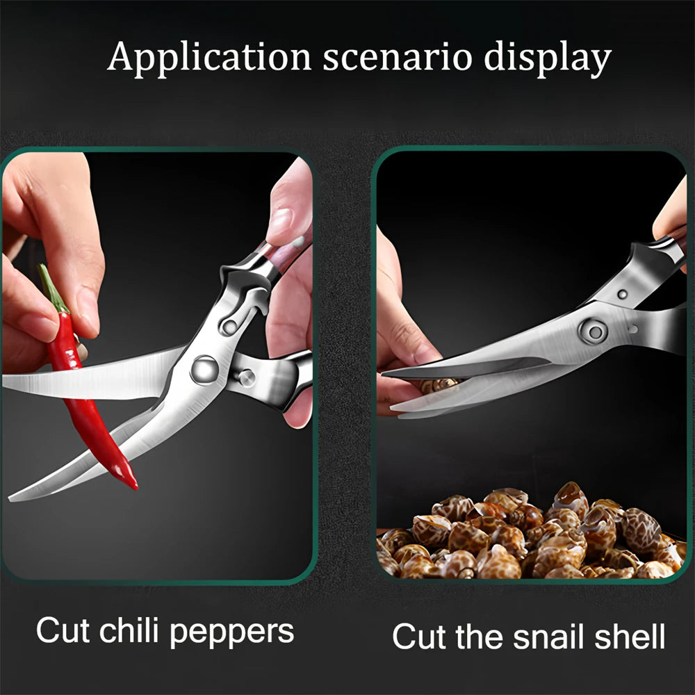 1PC，Chicken Bone Kitchen Scissors Kitchen Duck Fish Cutter Stainless Steel Cooking Scissors Meat Scissors Kitchen Accessories