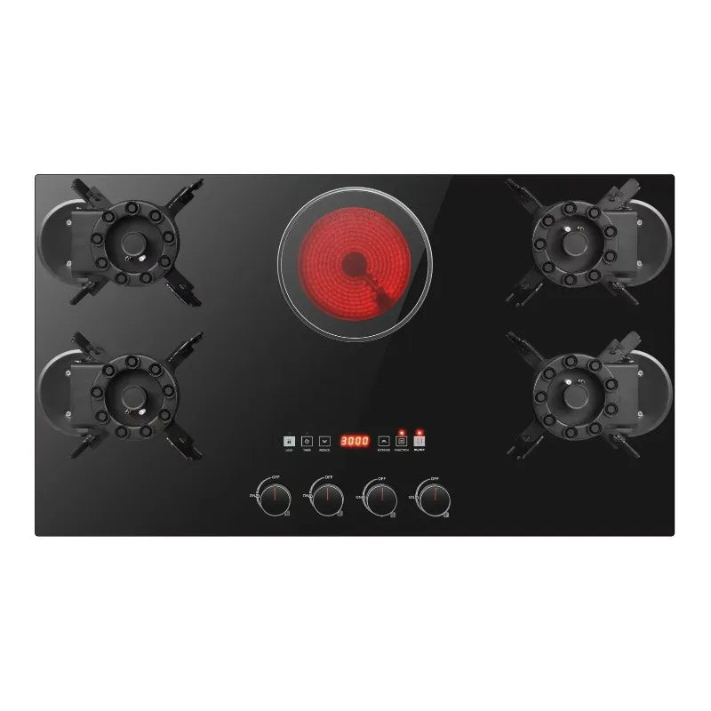 Kitchen Appliance Glass Electric and Gas Burner Stove Tempered Glass Gas Stove for Home
