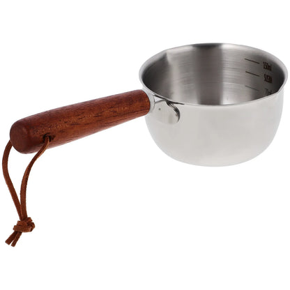 Stainless Steel Small Sauce Pan Compact Hot Oil Pot Mini Induction Kitchen Cooker Boil Stew Fry Oil Heating Pan