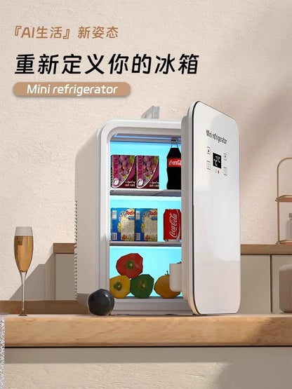 USB/220V Compact Portable Refrigerator for Cars, Dormitories, Beauty Masks, Makeup, and Breast Milk Storage DD