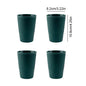 4/16Pcs Grey Straw Cutlery Set Dishes Bowls Disk Water Cup Tableware Plastic Unbreakable Polypropylene Kitchen Dinnerware