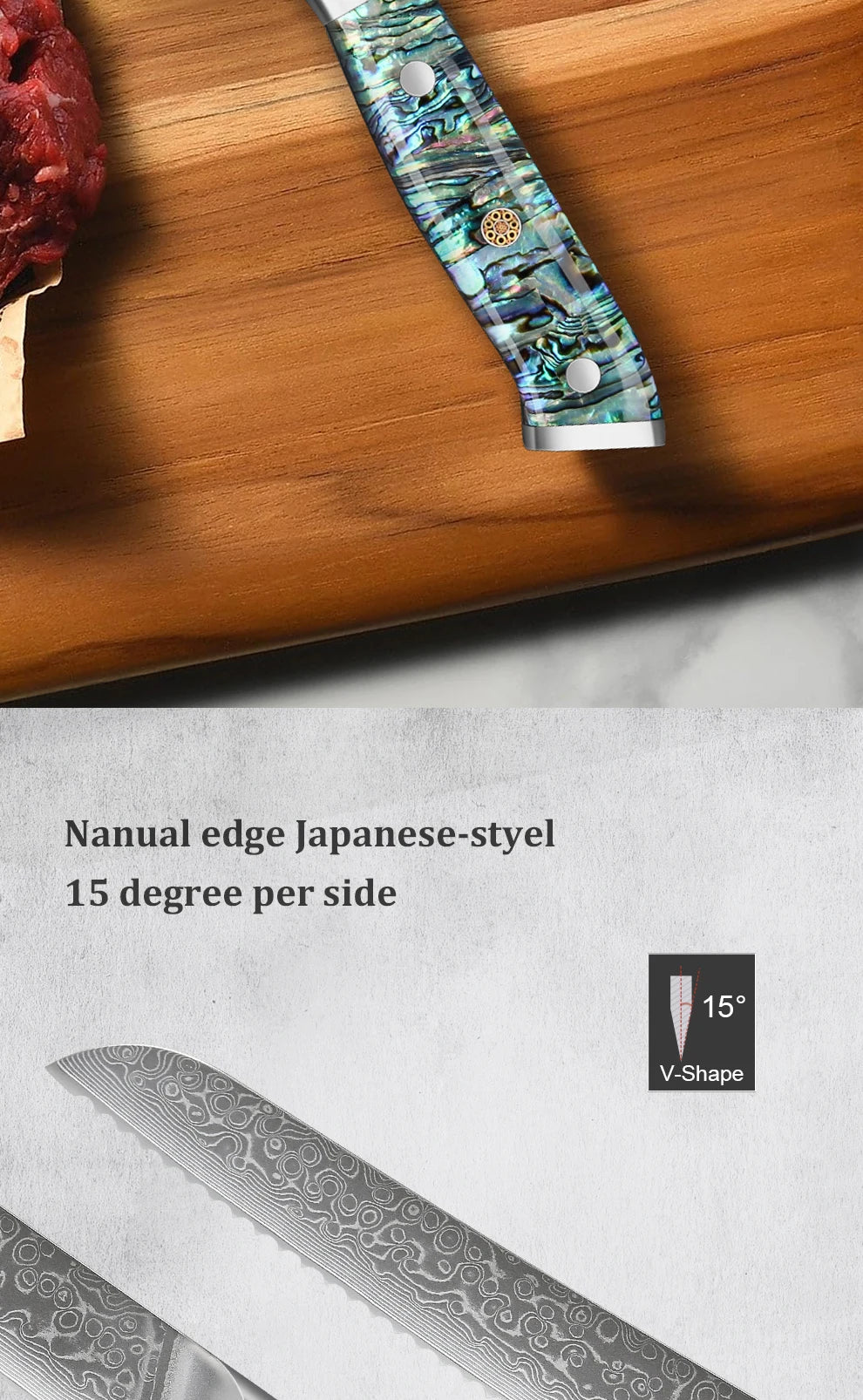 1-7 PCS Kitchen Chef Knife Set Super Sharp Japanese Damascus Steel knife Professional Meat knife Premium Kitchen cooking tools