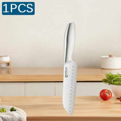 WXCOO Professional Scissor Set Stainless Steel Kitchen Knives BBQ Meat Cutting Japanese Santoku Knife Kitchen Supplies