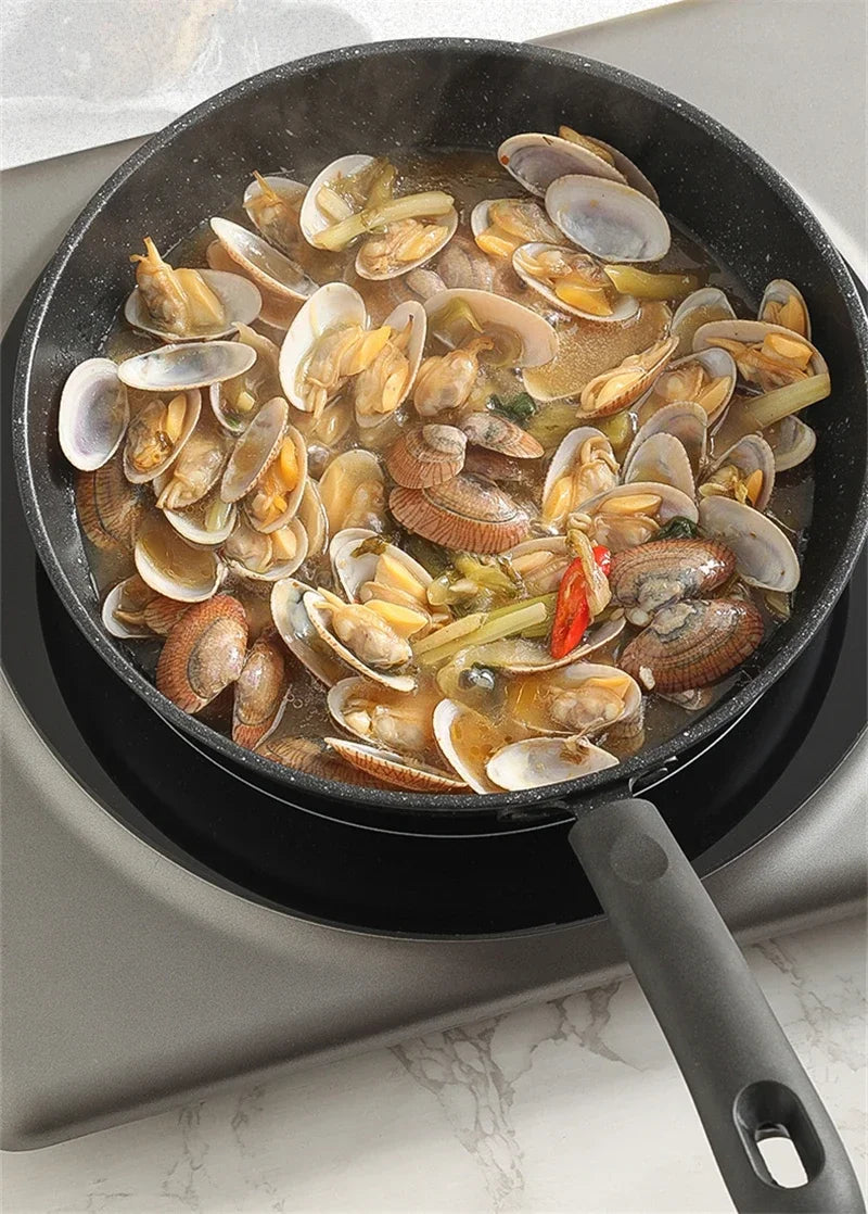 Maifan Stone Non-Stick Frying Pan Saucepan Omelette Cooking Pots Kitchen Egg Steak Kitchenware for Gas Induction Cooker