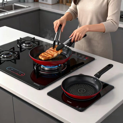 Pan non-stick pan universal induction cooker gas stove suitable for household fried eggs steak pancake pan small wok frying pan.