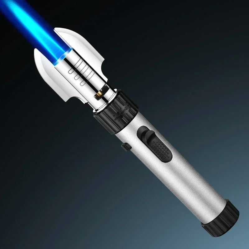 Metal Gas Lighter Powerful Kitchen Cooking Torch Turbo Flame Jet Outdoors BBQ Barbecue Smoking Accessories Windproof Lighters