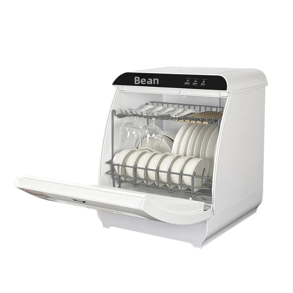 Deshi Countertop Automatic Dishwasher Model Q8 1000W Large Capacity 8 Place Settings Dual Top-and-bottom Spray Arms Smart