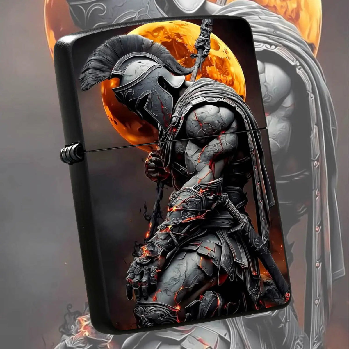Spartan Themed Creative Lighter, Full Scenario Application For Daily Commute, Outdoor Trips, Casual Gatherings And More, Striking Dark Aesthetic, Premium Tactile Feeling, Ideal Choice For Personal Use And Gifting, Stylish Pra