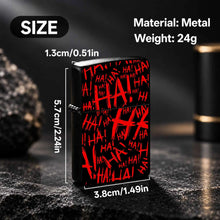 Stylish Fun Red Black Crazy Laugh Graffiti Lighter, Unique Edgy Ha Print Portable Igniter, Versatile For Daily Party Camping Outdoor Activities, Novelty Creative Decorative Lightweight Accessory, Ideal As Thoughtful Gif A Hum