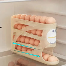 3 Tier Egg Storage Box Rolling Design Large Capacity Anti-Drop Antibacterial Organizer Rack Refrigerator Holder