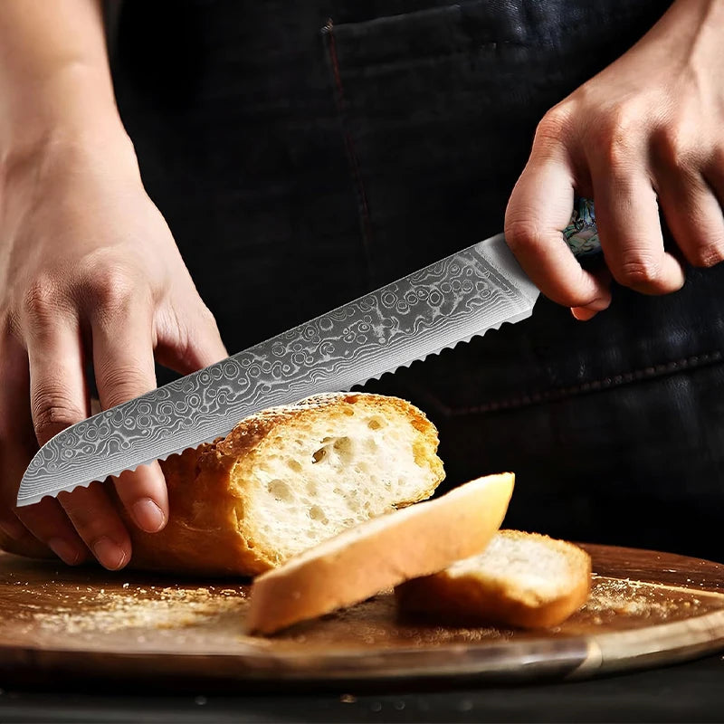1-7 PCS Kitchen Chef Knife Set Super Sharp Japanese Damascus Steel knife Professional Meat knife Premium Kitchen cooking tools