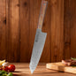 2026 New Damascus Pattern Japanese Kitchen Knife - High Hardness, Sharp Main Chef Knife for Cooks - Wooden Handle Kitchen Knife