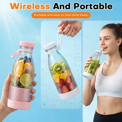 2-In-1 Portable Blender And Juicer, USB Rechargeable, Suitable For Making Smoothies, Milkshakes And Iced Drinks, 500ml Capacity. This Multifunctional Juicer Is An Ideal Gift For Valentine's Day And Thanksgiving.