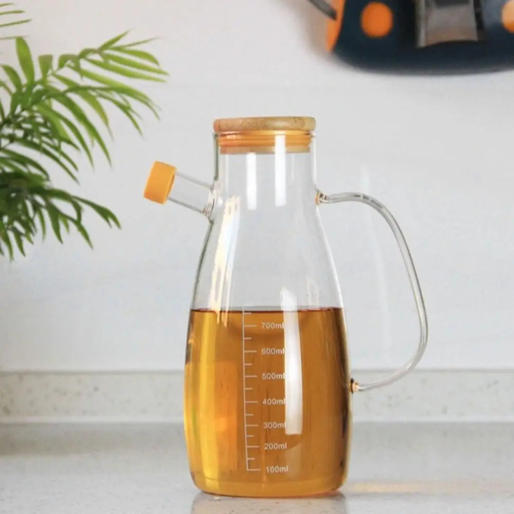 New Food-grade Oil Dispenser Bottle Large Capacity 900/1000ML Oil Storage Container Leak-Proof Glass Oil Pot Kitchen Tools