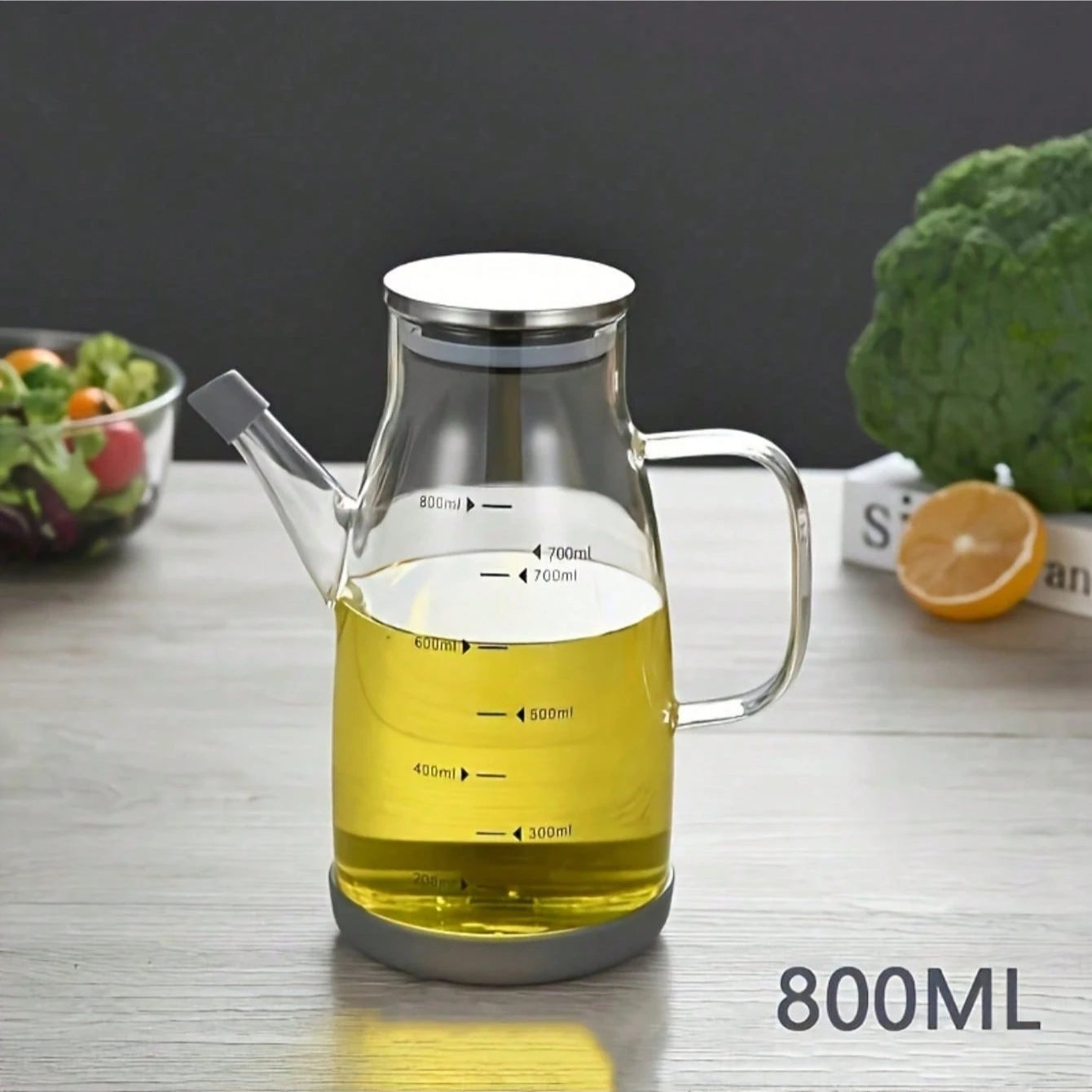 Borosilicate Glass Fuel Pumps - High-Temperature Durable, Leak-Proof Kitchen Glass Oil Bottles with Non-Drip Spouts