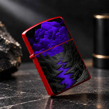 Mysterious Purple Nightriver Landscape Lighter, Starry Cloud Valley Scenic Portable Igniter, Stylish Decor For Outdoor Camping Daily Commute, Unique Exquisite Gift For Scenery Lovers, Artistic Aesthetic Collectible Acce A Hum