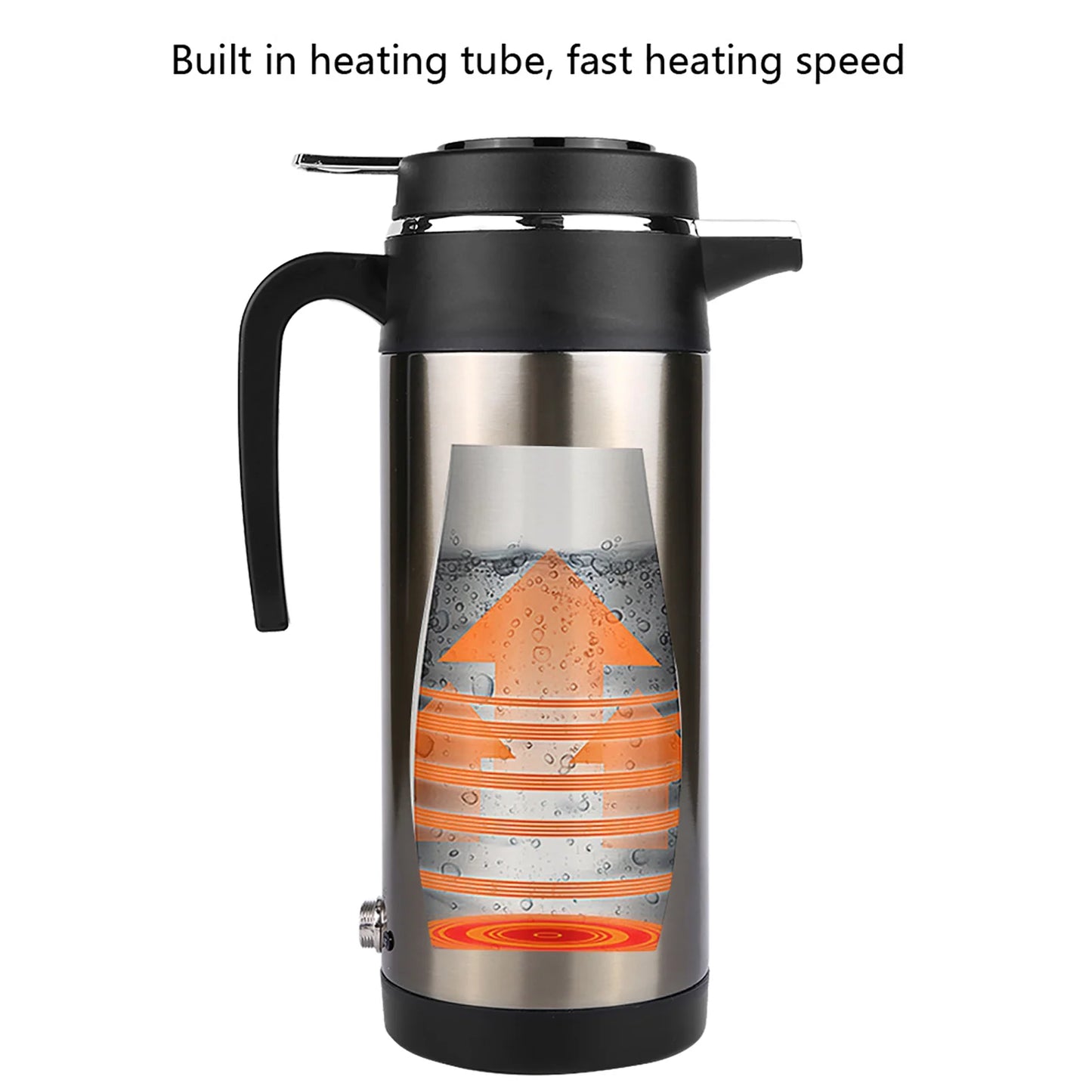 1000ML 12V/24V Stainless Steel Electric in Car Kettle Travel Thermoses Heating Water Bottle Electric in car Kettle in car Kettle