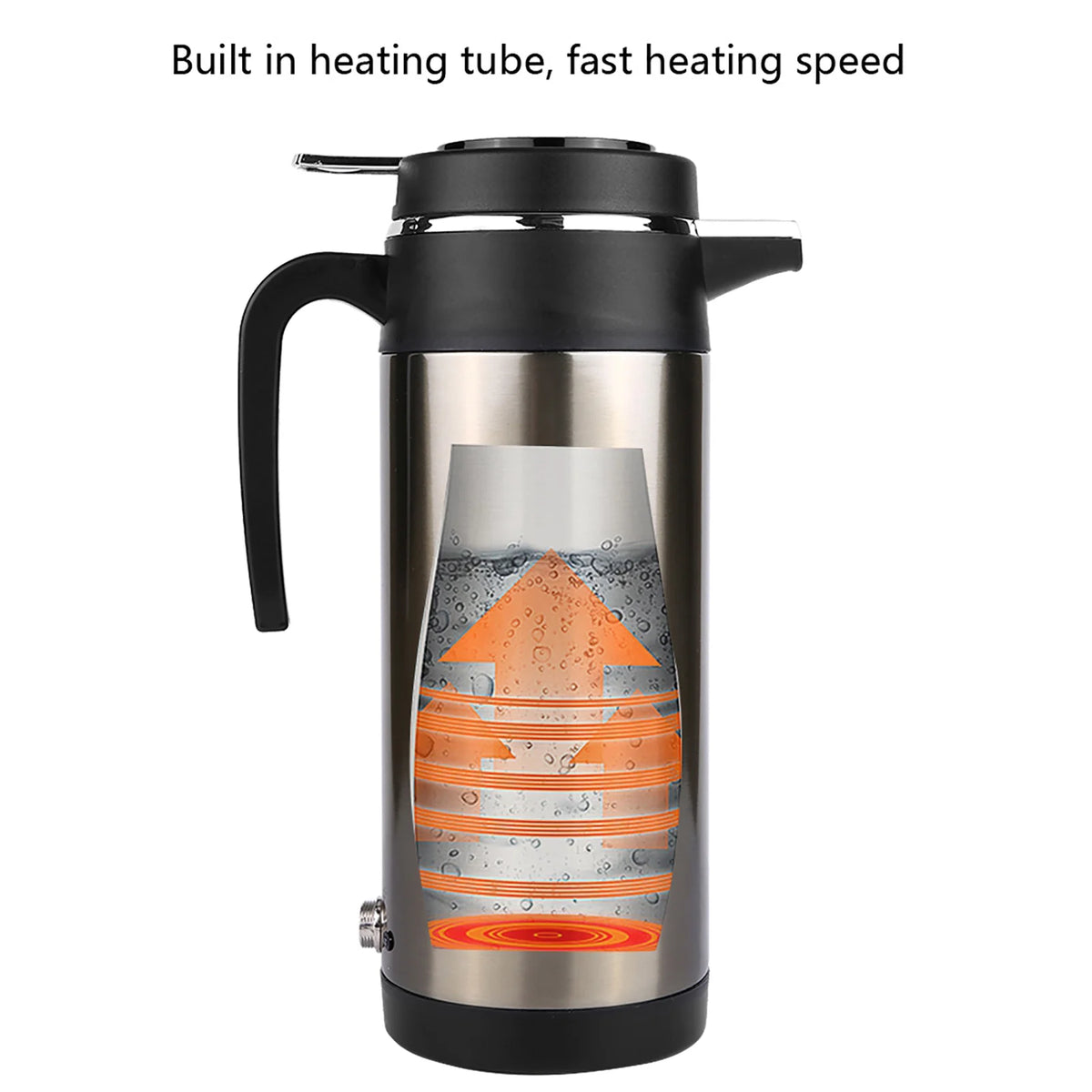 1000ML 12V/24V Stainless Steel Electric in Car Kettle Travel Thermoses Heating Water Bottle Electric in car Kettle in car Kettle