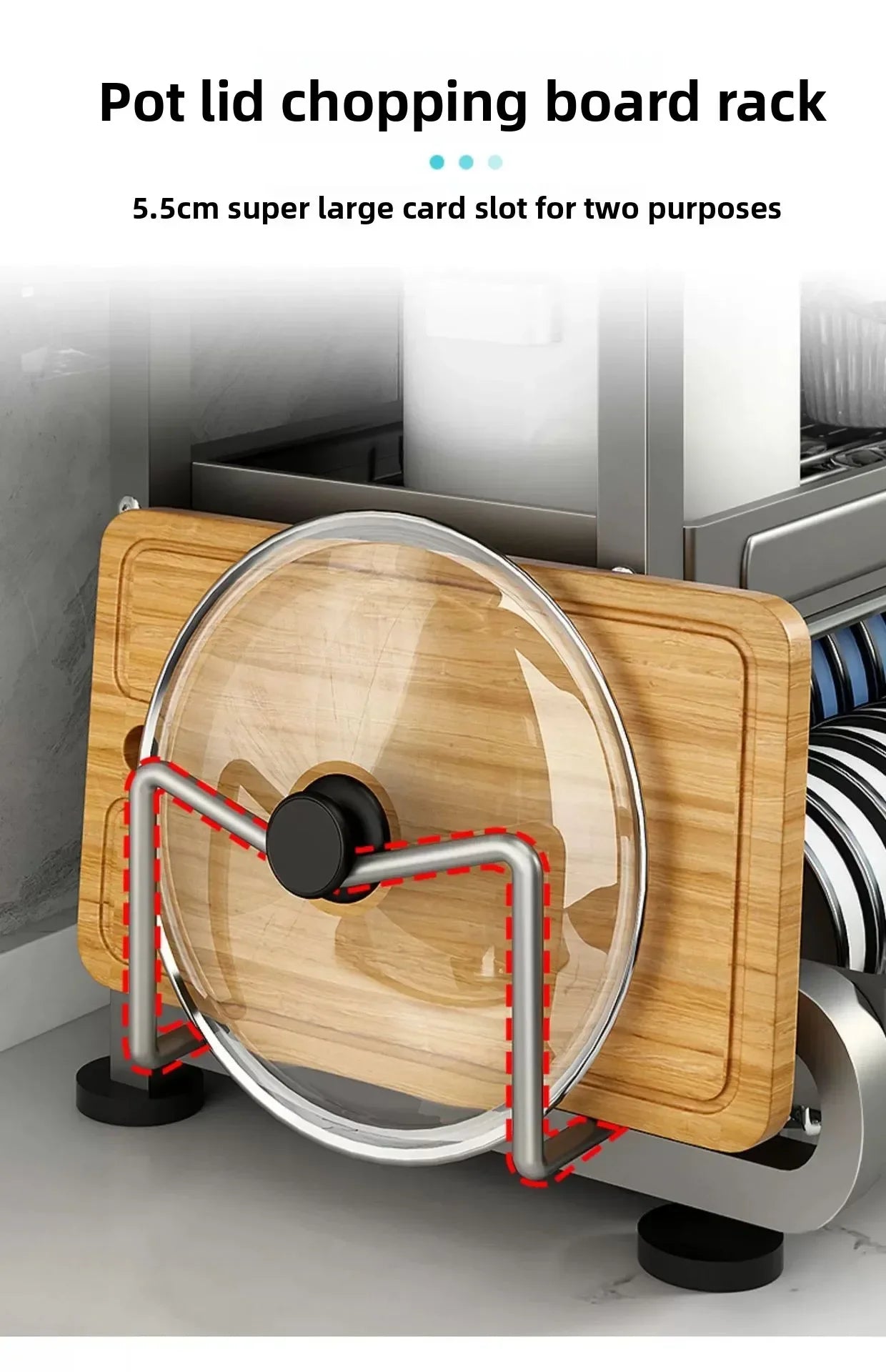 Minimalist Countertop Storage Stainless Steel Drain Dish Rack Kitchen Shelf Multifunctional Shelf Drain Dish Rack