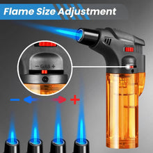 2026 New Torch Lighters Butane Refillable Jet Flame Windproof Torch Lighter for Candle Fireplace Camping BBQGrill Kitchen