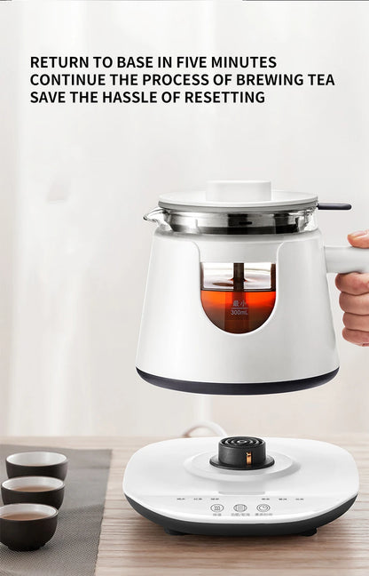 Black Tea Brewing Electric Tea Pot - Automatic Steam Glass Tea Maker for Boiling Water Health Preservation