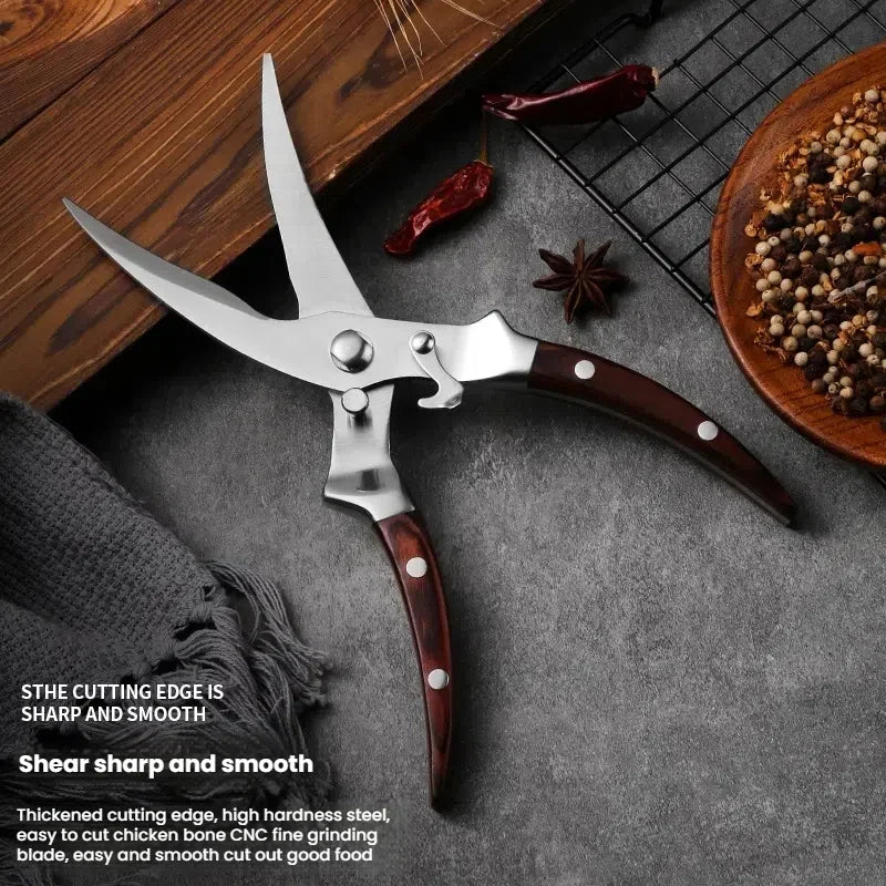 Stainless Steel Chicken Bone Scissors Household Powerful Multifunction Shear Chicken Bone Seafood Kitchen Tool Scissors