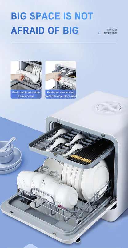 Table Top Dishwasher Home Mini Countertop Dishwasher 5 Sets Water tank Portable RV Fully Automatic Dishwasher Factory
