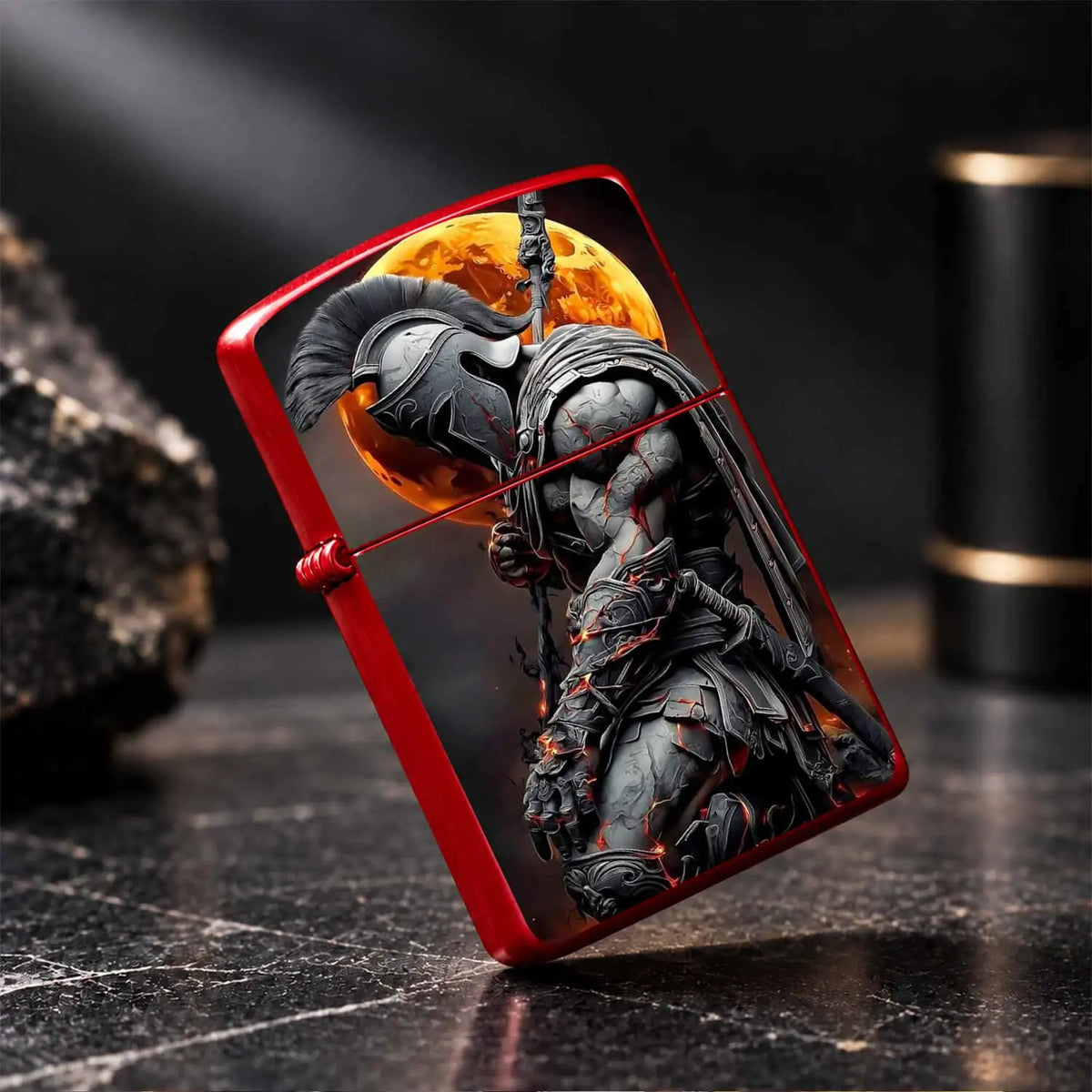 Spartan Themed Creative Lighter, Full Scenario Application For Daily Commute, Outdoor Trips, Casual Gatherings And More, Striking Dark Aesthetic, Premium Tactile Feeling, Ideal Choice For Personal Use And Gifting, Stylish Pra