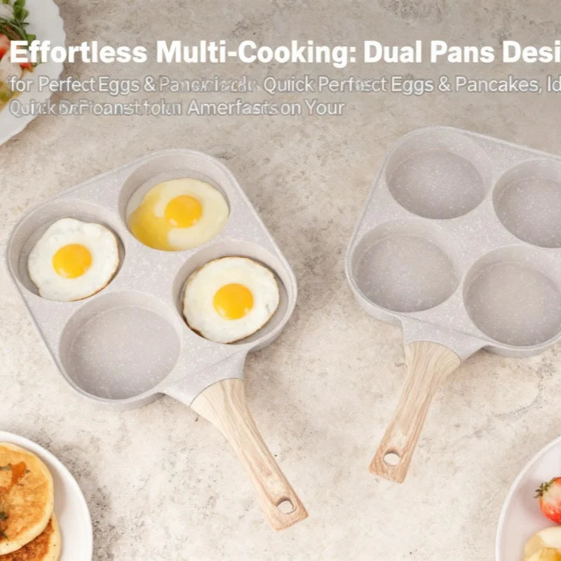 4-hole frying pan breakfast pan nonstick egg hamburger pancake fried egg artifact steak pot