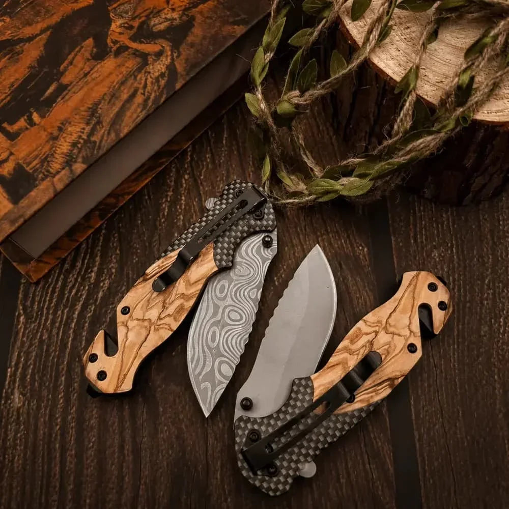 Household sharp multifunctional folding knife EDC pocket knife, suitable for outdoor camping and fishing emergency rescue knife