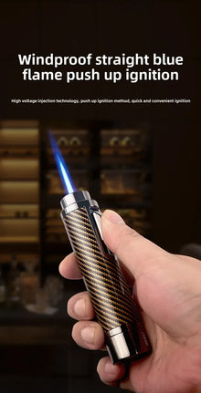 HONEST Windproof Metal Jet Flame Torch Lighter, Refillable Multi-Use for Cigar Welding Moxibustion Outdoor