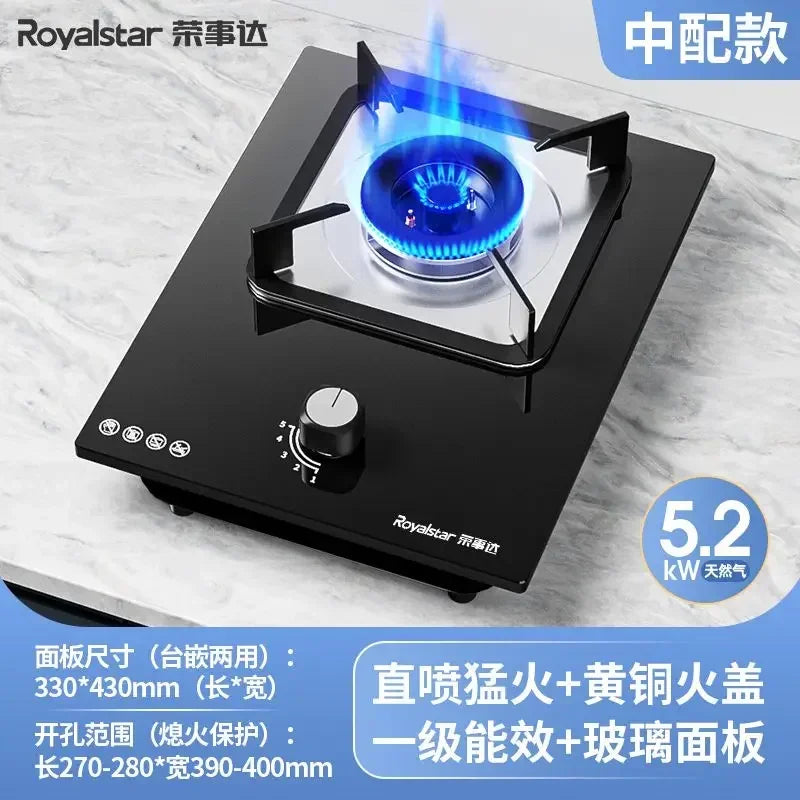 【hot item】Single Stove Household Desktop Gas Stove For Liquefied Natural Gas Embedded Single Eye Stove