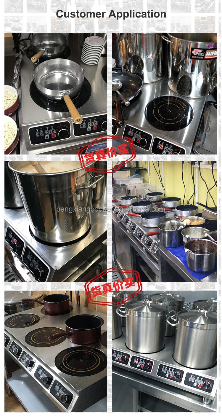 Warranty CE 3500W Industrial Hotel Restaurant Stainless Steel Electric 4 Burner Commercial Induction Cooker Manufacturer
