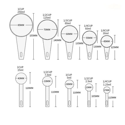 5/10pcs Measuring Tools Kitchen Measuring Spoons Teaspoon Sugar Scoop Cake Baking Flour Measuring Cups Kitchen Measuring Spoons