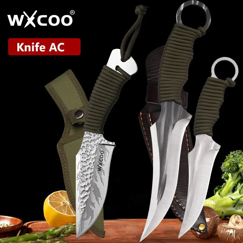 WXCOO Kitchen Boning Knife Butcher's Cutting Knife Slicing Meat Cleaver Full Tang Handmade Forged Knife Kitchen Accessories