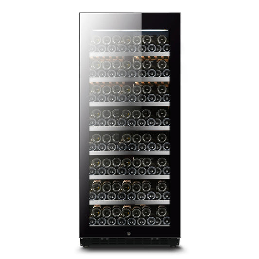 Home Kitchen Wine and Beverage Refrigerator Double Door Cooler Dual Zone Temperature 16 Shelves