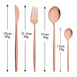 4Pcs black Gold Matte Cutlery Set Stainless Steel Dinnerware Silverware Flatware Set Home Knife Fork Spoon Picnic Tableware Set
