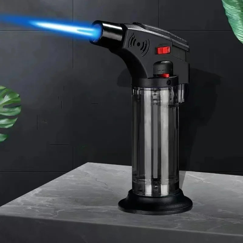 Metal Windproof Turbo Gas Lighters Welding Torch Kitchen Cooking Adjustable Flame Powerful Spray Gun Cigar Lighter For Men Gifts