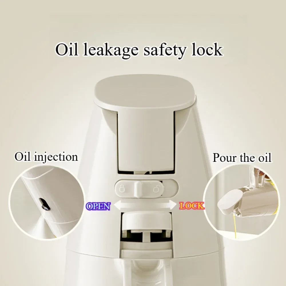 2in1 Oil Spray Bottle 500ml High Borosilicate Glass Cooking Oil Dispensers Olive Oil Sprayer Mister for Air Fryer Salad Baking
