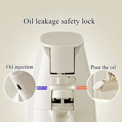 2in1 Oil Spray Bottle 500ml High Borosilicate Glass Cooking Oil Dispensers Olive Oil Sprayer Mister for Air Fryer Salad Baking